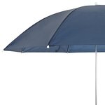vidaXL Parapluie avec pince 2 Pièces Bleu marine Ø 105 x 86 cm