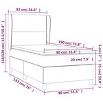 vidaXL Sommier à lattes de lit et matelas Gris clair 90x190 cm Tissu