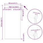 vidaXL Store enrouleur occultant blanc cassé 105x210 cm largeur tissu