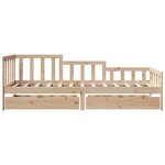 vidaXL Lit de jour avec tiroirs sans matelas 90x200 cm bois massif