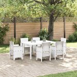 vidaXL Table de Jardin Blanc 150 x 100 x 73 cm polyrotin