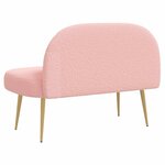 vidaXL Banc rembourré avec dossier Rose 110 x 60 x 76 cm Bouclé