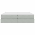 vidaXL Lit avec rangement et matelas Gris clair 180 x 200 cm Velours