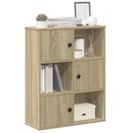 vidaXL Bibliothèque chêne sonoma 60x24x76 5 cm bois d'ingénierie