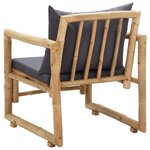 vidaXL Chaises de jardin avec coussins lot de 2 Bambou