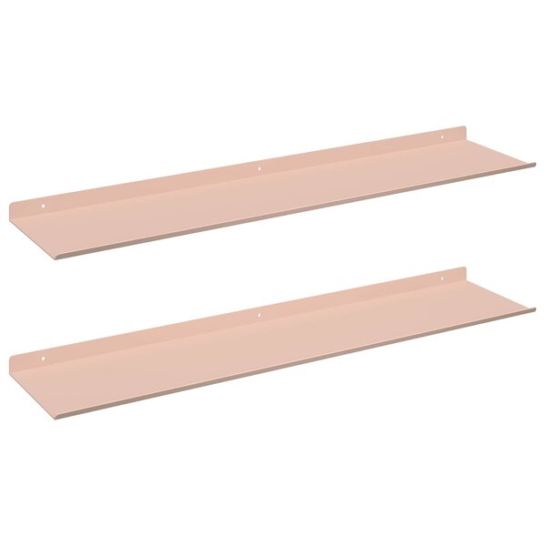vidaXL Étagère flottante 2 Pièces Rose 80 x 18 x 2 5 cm Acier