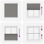 vidaXL Store plissé anthracite 115x100 cm largeur du tissu 114 4 cm