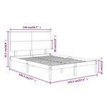 vidaXL Cadre de lit Noir Bois de pin massif 140x190 cm
