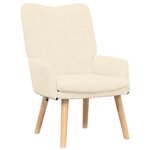 Fauteuil Relaxant Cream en Tissu Corde