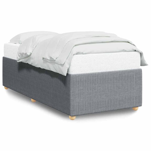 vidaXL Cadre de lit sans matelas gris clair 80x200 cm tissu