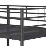 vidaXL Lit superposé sans matelas noir 100x200 cm acier
