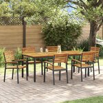 vidaXL Ensemble Salle à Manger Jardin en Bois Acacia et Métal