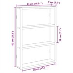 vidaXL Étagère murale sonoma gris 43x9x60 cm bois ingénierie