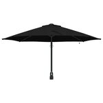 vidaXL Parasol mural de jardin avec LEDs Noir 248 cm