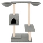 vidaXL Arbre à chat avec griffoirs gris clair 82 cm