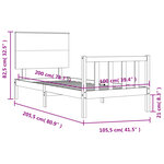 vidaXL Cadre de lit sans matelas 100x200 cm bois massif de pin