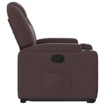 vidaXL Fauteuil inclinable marron foncé tissu