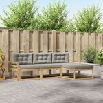 vidaXL Ensemble de canapés d'extérieur 4 pc Blanc et gris clair