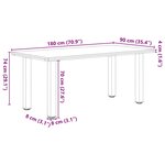 vidaXL Table à manger marron clair bois de chêne massif rectangulaire