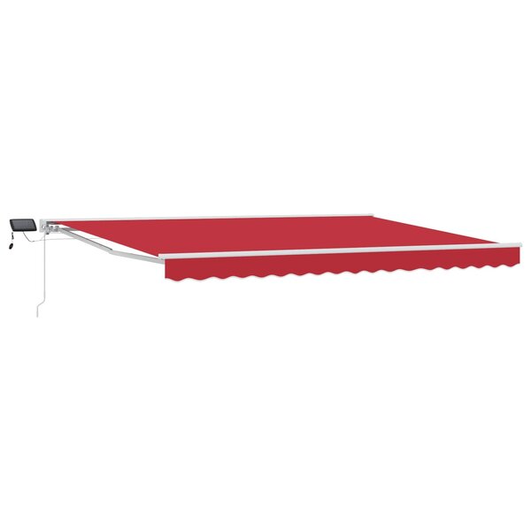 vidaXL Cadre de store manuel avec LEDs Rouge et Blanc 4 × 3 m