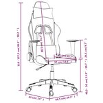 vidaXL Chaise de jeu de massage Blanc et noir Similicuir