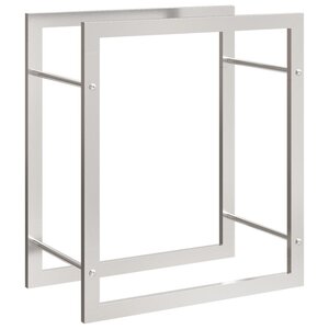 vidaXL Portant de bois de chauffage 50x28x56 cm acier inoxydable