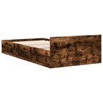 vidaXL Cadre de lit avec tiroir sans matelas chêne fumé 75x190 cm