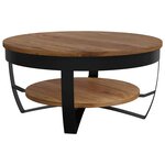 vidaXL Table basse 65x65x32 cm Bois d'acacia solide