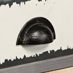 vidaXL Buffet Bois de manguier massif et acier 65x33x76 cm