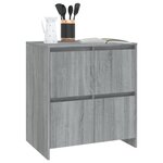 vidaXL Buffet Sonoma gris 70x41x75 cm Bois d'ingénierie