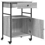 vidaXL Chariot de cuisine sonoma gris 56x43x89 5 cm bois d'ingénierie