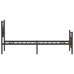 vidaXL Cadre de lit sans matelas chêne fumé 75x190cm bois d'ingénierie
