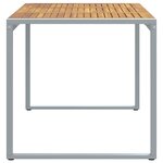 vidaXL Table de jardin pour repas Gris 160 x 80 x 75 cm