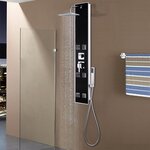 vidaXL Panneau de douche Verre 18 x 42 1 x 120 cm Noir