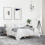 vidaXL Cadre de lit sans matelas chêne sonoma 140x190 cm