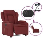 vidaXL Fauteuil inclinable électrique Rouge bordeaux Similicuir