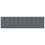 vidaXL Coussin de tête de lit Hanko gris foncé 180 cm velours