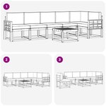 vidaXL Ensemble de canapés d'extérieur 7 pc Naturel et Beige