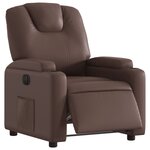 vidaXL Fauteuil inclinable électrique Marron Similicuir
