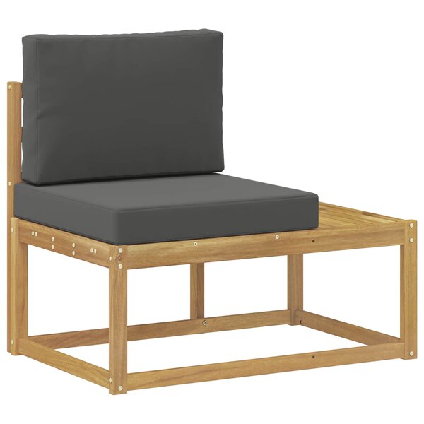 vidaXL Canapé d'extérieur en bout avec coussin Blanc 91 x 63 x 73 cm