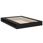 vidaXL Cadre de lit sans matelas noir 140x200 cm