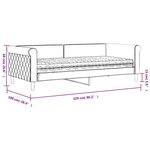 vidaXL Lit de jour avec matelas jaune 90x200 cm velours