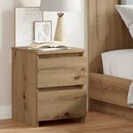 vidaXL Table de chevet chêne artisanal 30x30x40 cm bois d'ingénierie