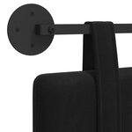 vidaXL Tête de lit suspendue Noir Velours