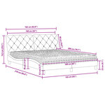 vidaXL Lit avec matelas vert foncé 160x200 cm velours