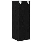 vidaXL Meuble TV mural Chêne noir 37 x 37 x 107 cm Bois d'ingénierie