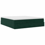 VidaXL Cadre de lit ottoman avec matelas vert foncé 160x200 cm velours