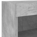 vidaXL Meuble TV muraux 4 Pièces avec lumières LED gris béton