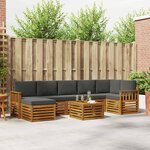 vidaXL Ensemble de canapés d'extérieur 8 pc Naturel et Anthracite