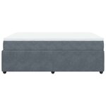 vidaXL Sommier à lattes de lit et matelas Gris foncé 140x200cm Velours
